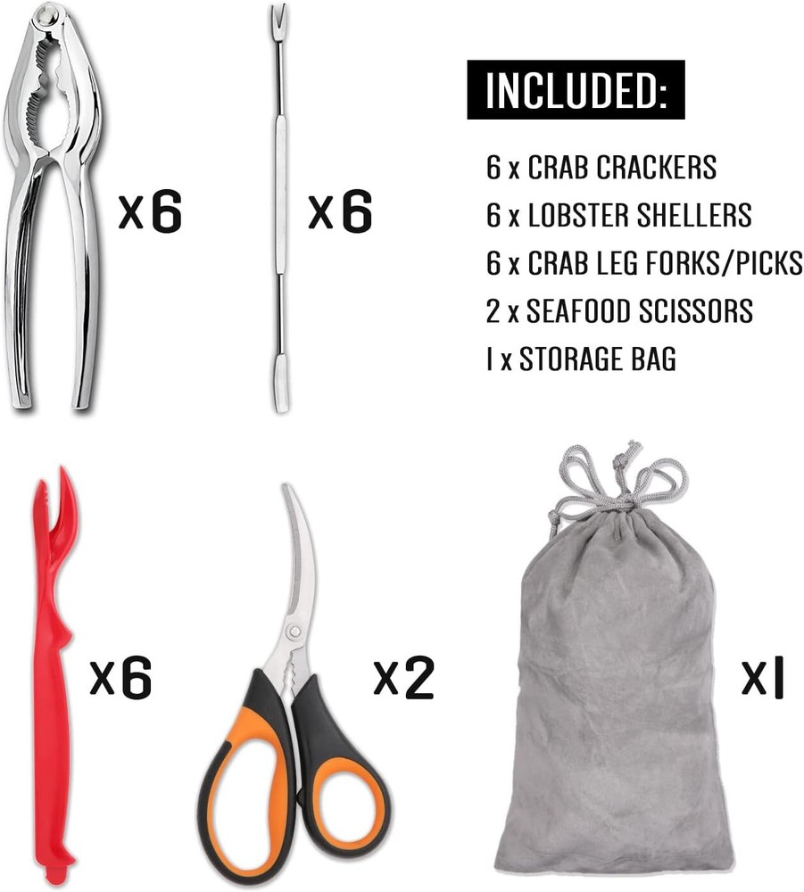 20-piece Seafood Tools Set , Nut Cracker Set