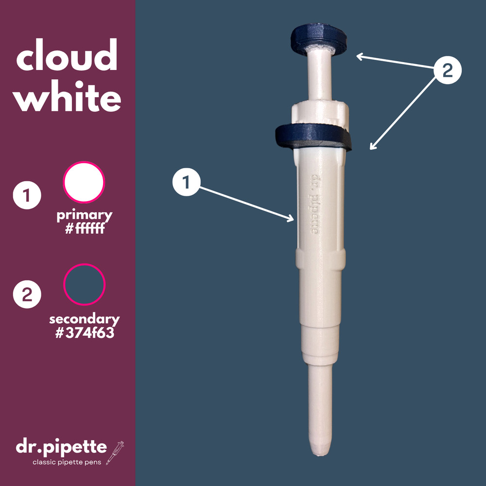 Custom Retractable Pipette-Shaped Ballpoint Pen (Soft Pink)