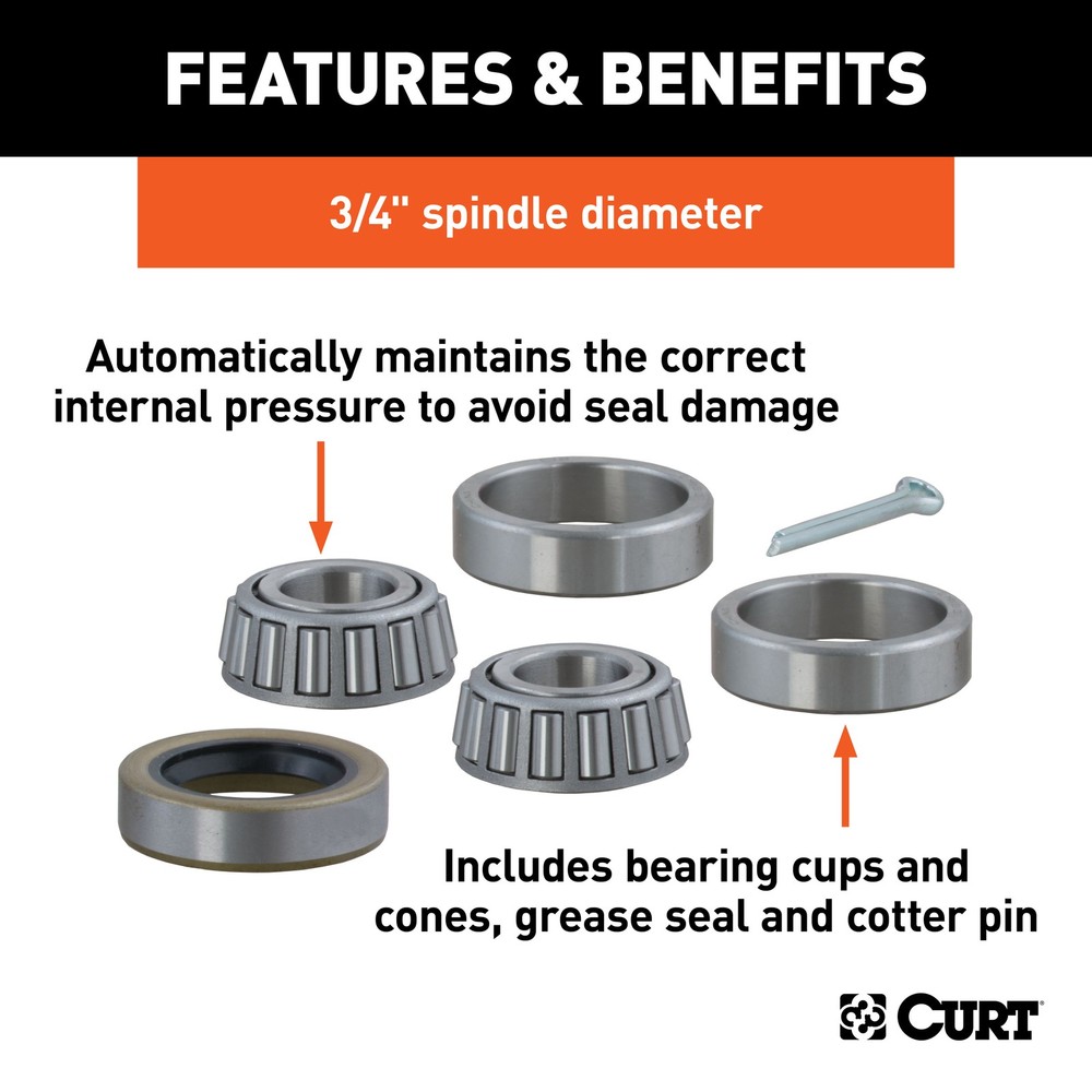 Curt 3/4" Wheel Bearing Kit