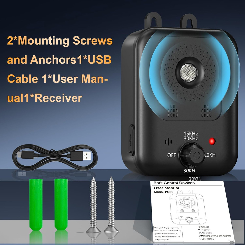 Anti Barking Devices, Auto Barking Control Devices with 3 Modes, Rechargeable Ul