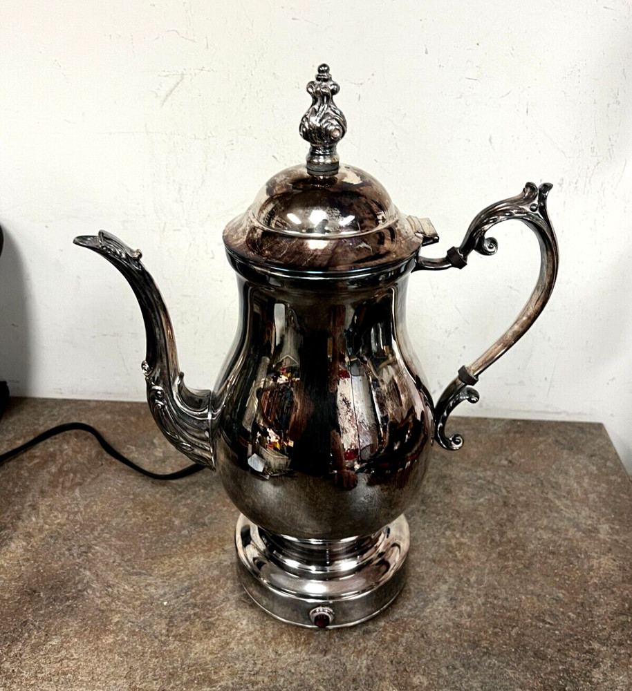 Vintage Rogers Silverplate Electric Coffee Pot 6354