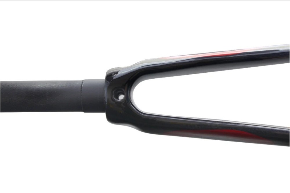 700C Road Bike Full Carbon Front Fork Circular Tube Type Bow-shaped Rigid Fork