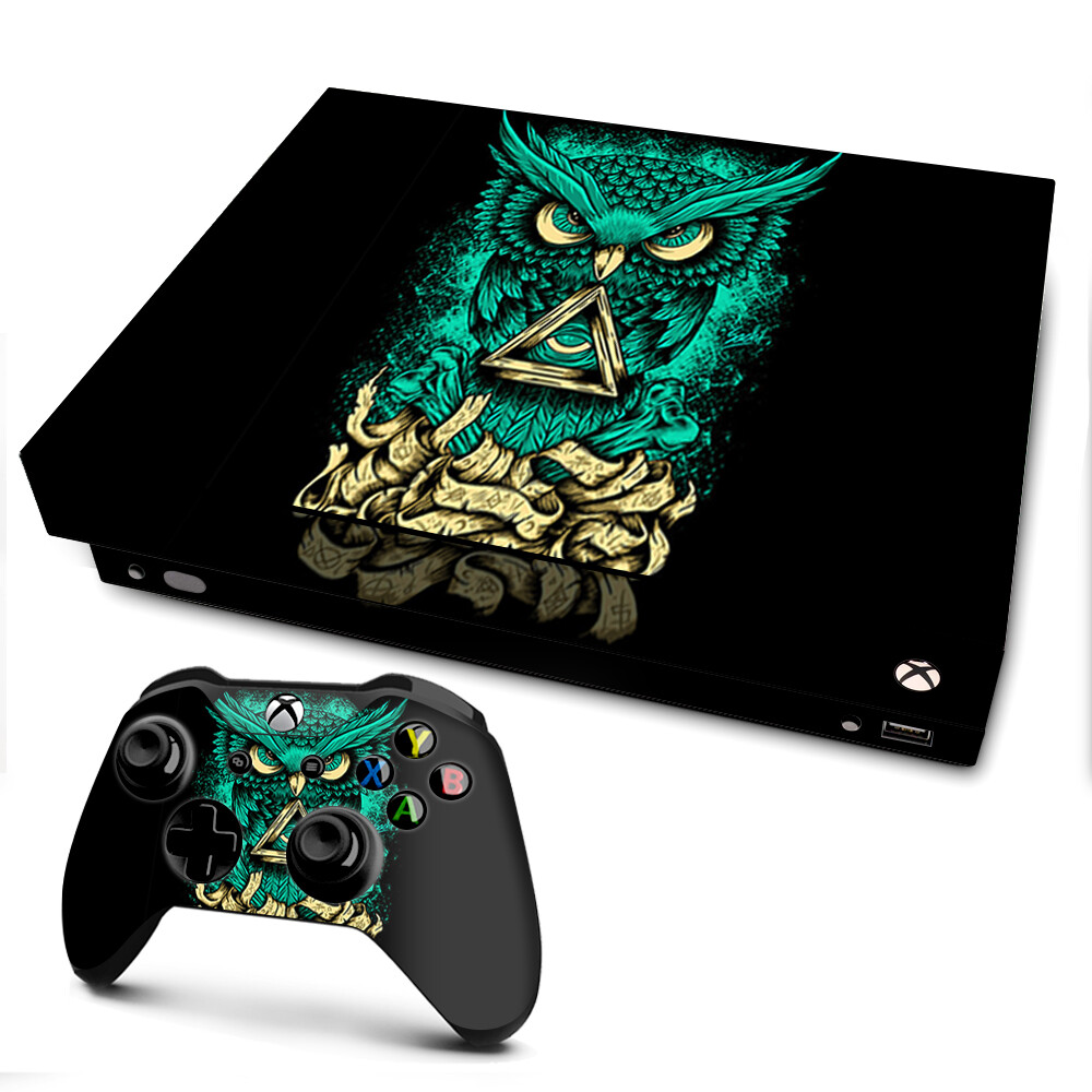 Xbox One X Console Skins Decal Wrap ONLY Awesome Owl Evil