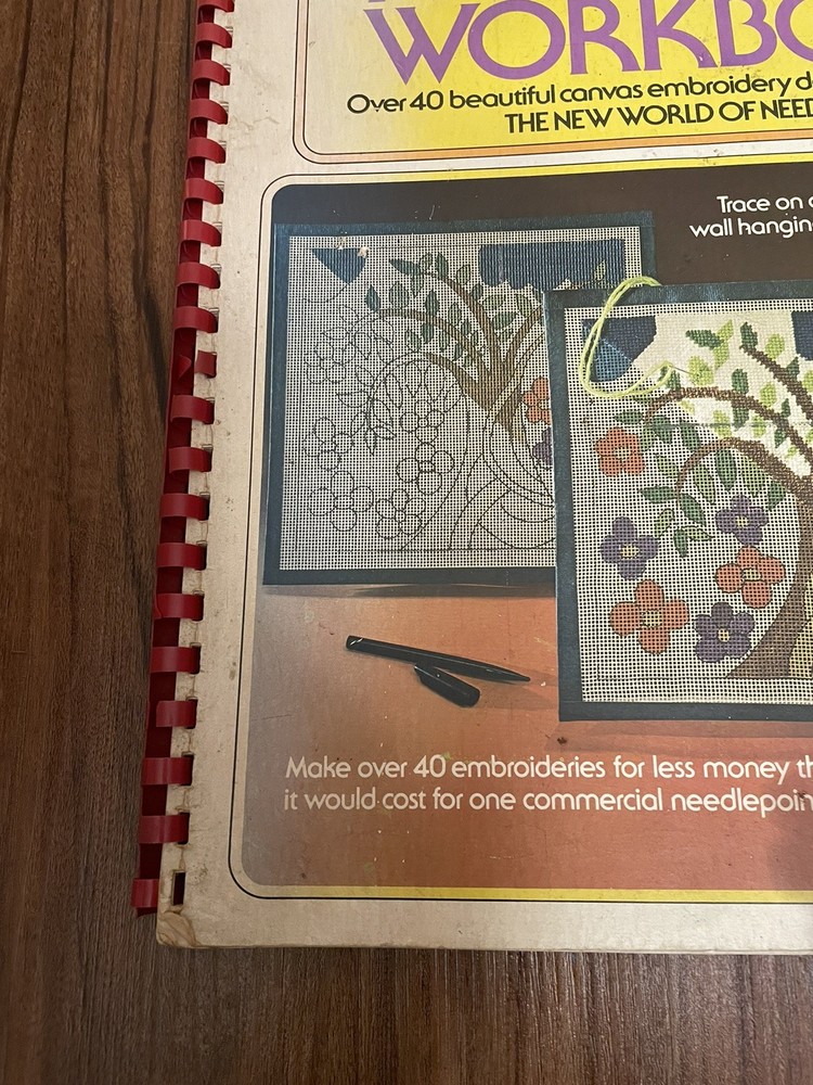 Lisbeth Perrone's Needlepoint Workbook First Edition Red Spiral Bound 1973