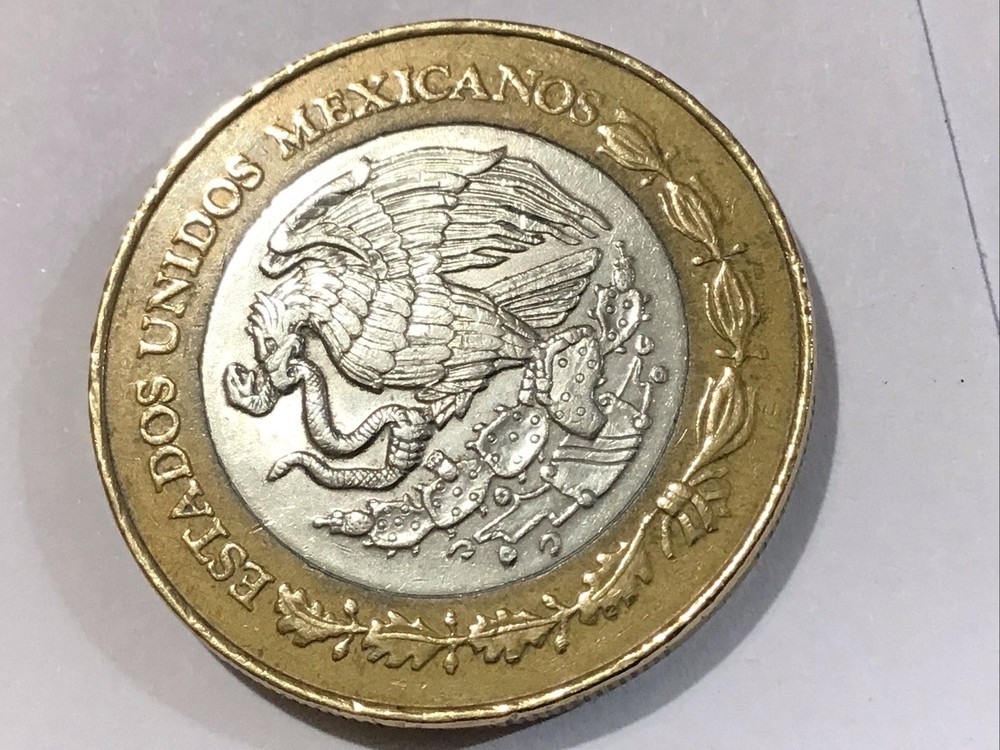 1993 Mexico 20 Nuevo Pesos Silver