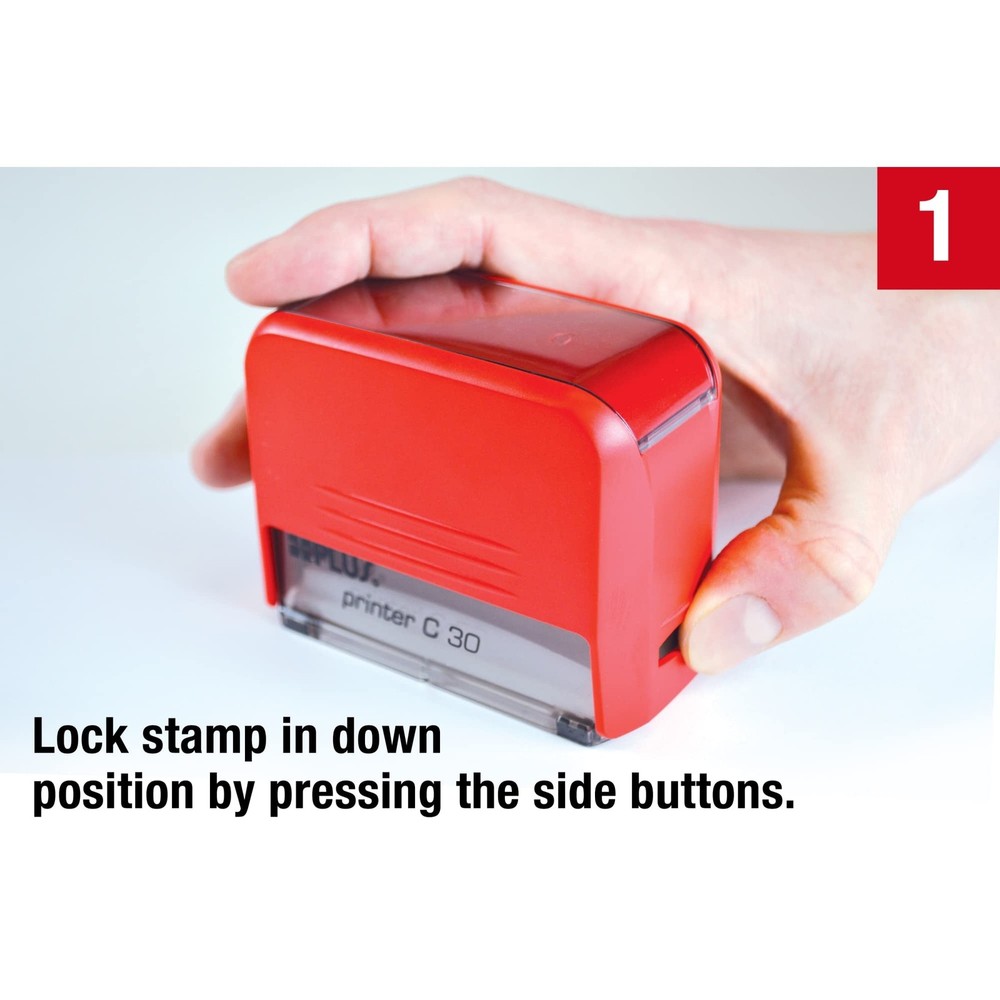 Cosco 2000PLUS Self-Inking Print Kit, 1 7/8" x 3/4" Impression, Black