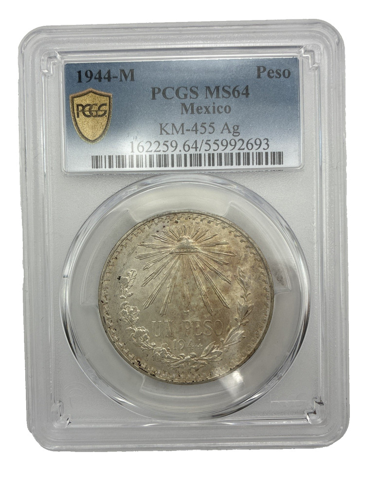 1944-M Peso MS 64 PCGS 72% Silver