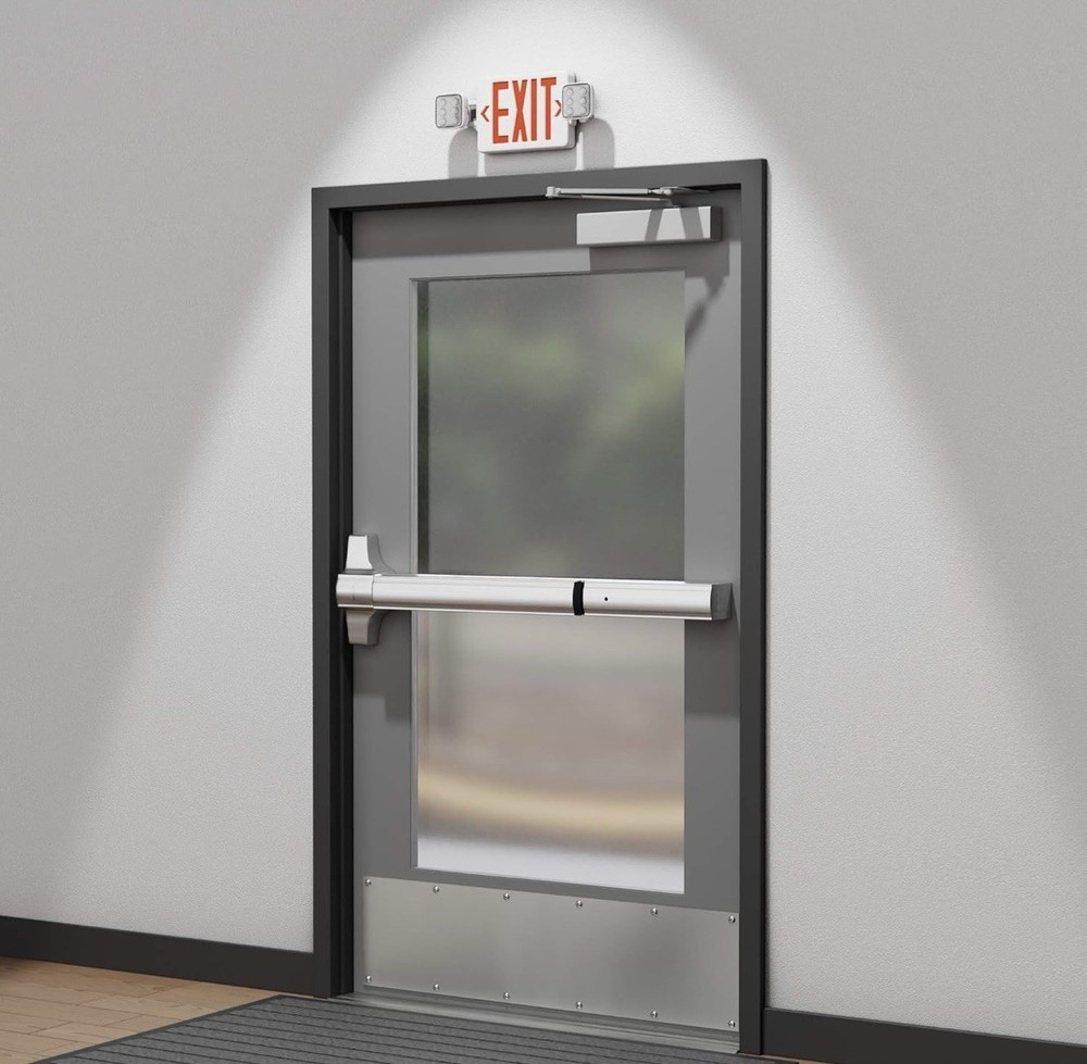 AmazonCommercial Emergency Light Exit Sign Exit Combo with Battery Backup