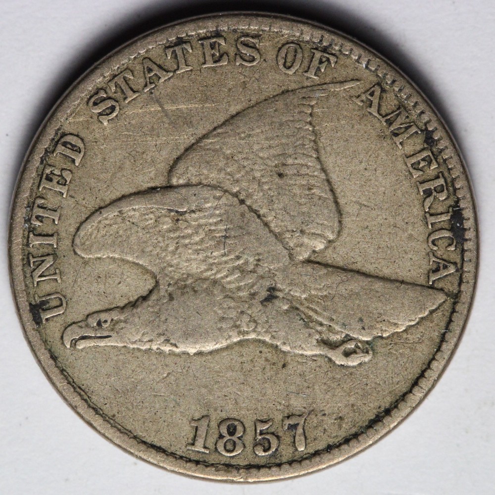 1857 Flying Eagle Cent Penny VF E108 OREX