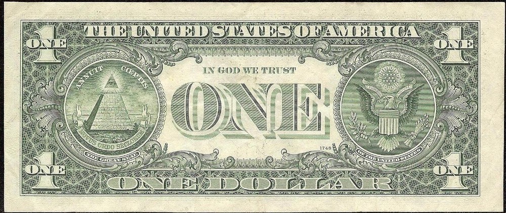 1974 $1 MISALIGNED SECOND PRINTING ERROR 2410A