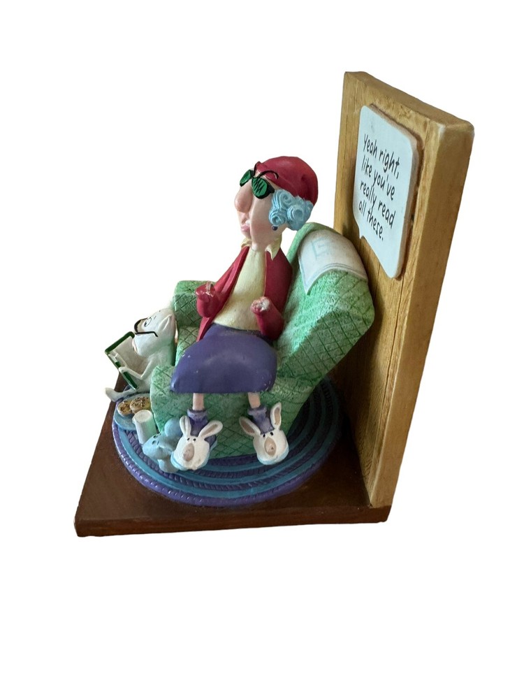 Hallmark Maxine & Dog Reading One Book End