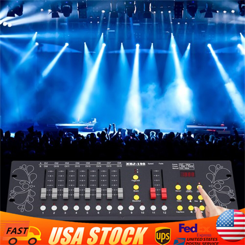 DJ DMX 512 192 Channels Operator Console Controller Stage Lighting DJ Party US