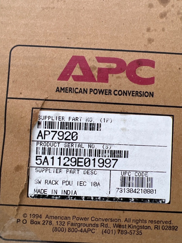 APC AP7920 SW RACK RDU IEC 10A