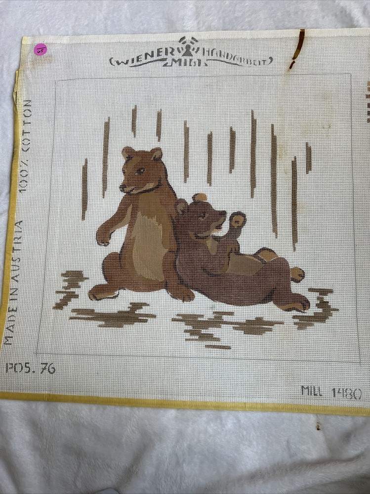 needlepoint canvas handpainted