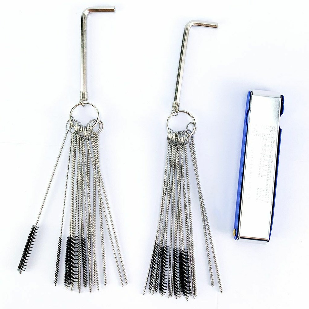 45pcs Carburetor Carb ATV Motorcycle Small Engine Cleaning Brushes Wire Tool Kit