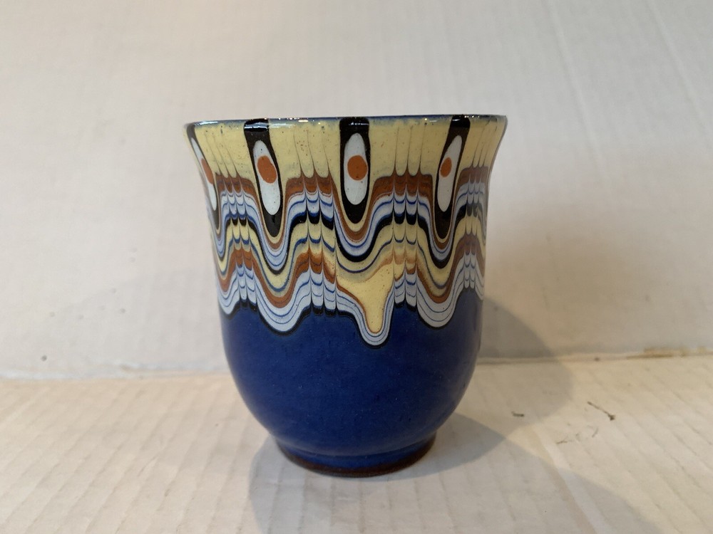 Redware Art Pottery Candle Cup Holder