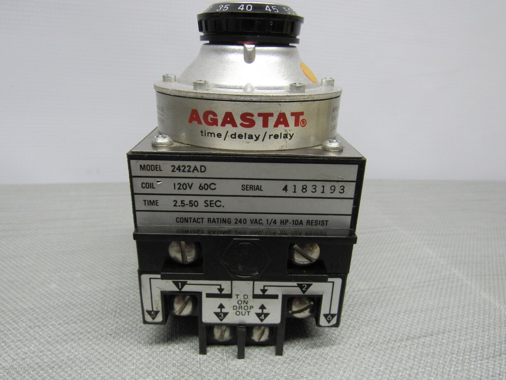 Agastat 2422AD 2.5-50 Sec Time/Delay/Relay