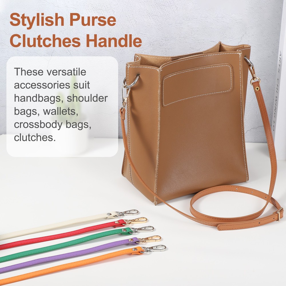 47" Adjustable PU Leather Purse Strap with Silver Hardware, Black