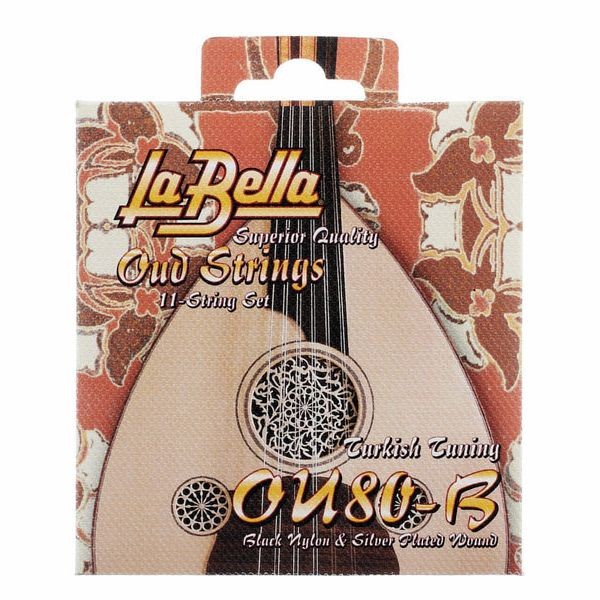 La Bella Silver-Black Nylon Turkish 11-string Oud Strings 22-42