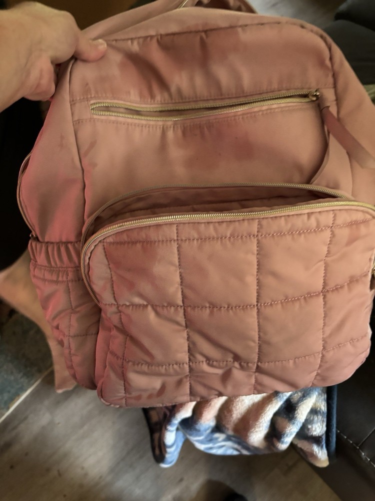 Vera Bradley Quilted  Backpack Polyester Adjustable Strap Outer Pockets