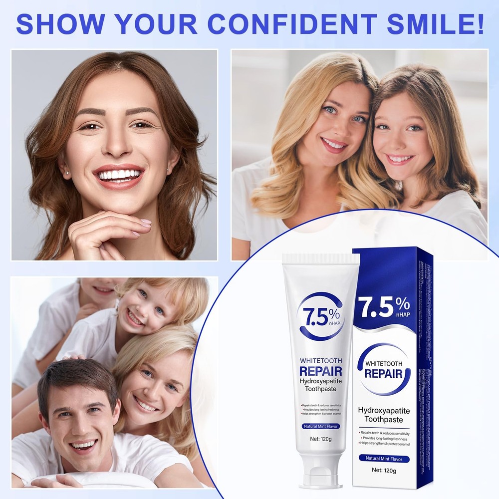Hydroxyapatite Toothpaste, 7.5% 4.23 Fl Oz (Pack of 1)