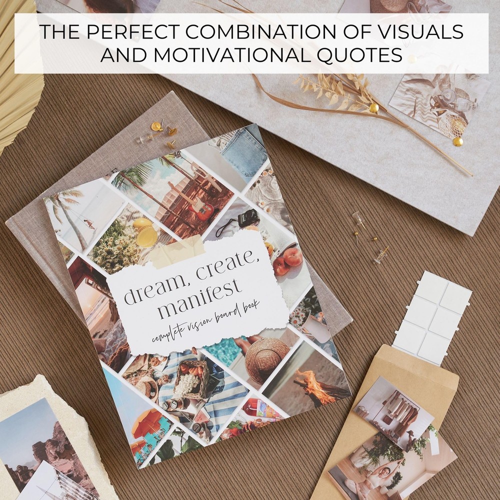 Inspirational Vision Board Kit – Complete Set with Vision Board Book & Felt B...