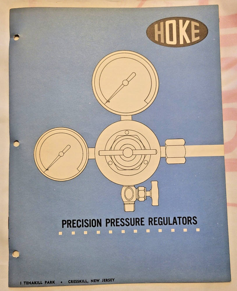 1960s HOKE Precision Pressure Regulators 8 page Sample Catalog