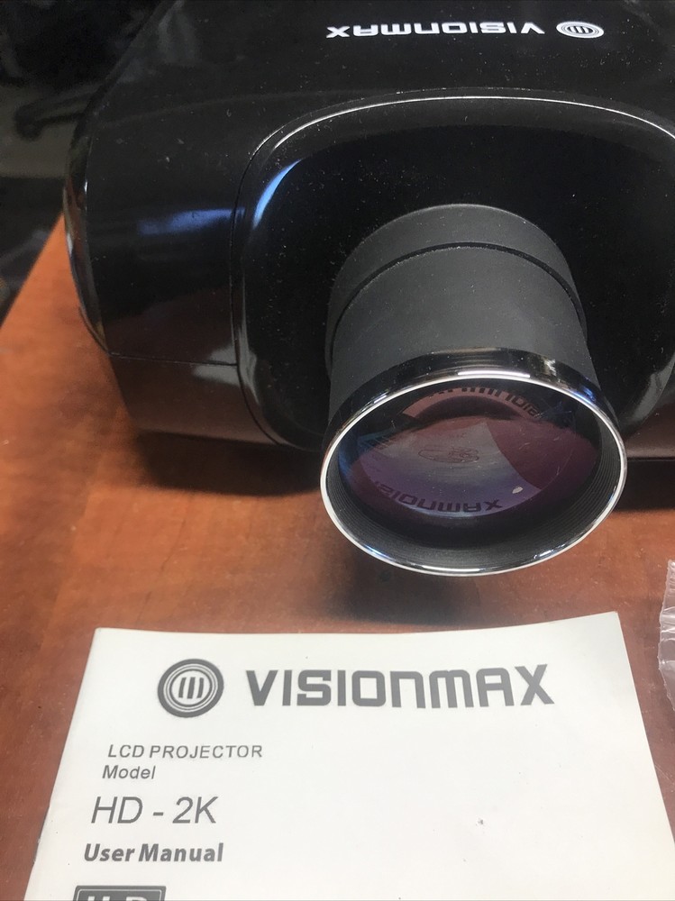 Used Tested Vision Max HD-2K LCD Projector 1920x1080 HDMI 3S Optimized Engine