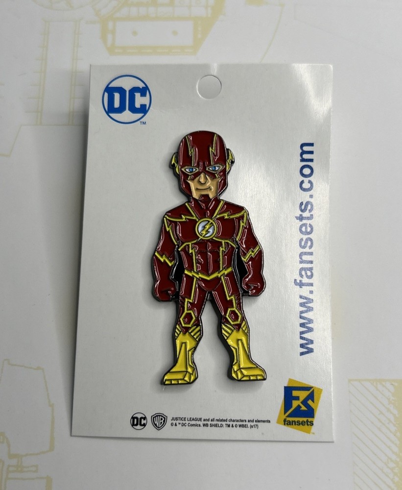 SDCC 2017 DC Exclusive Bag Pins, FLASH & BATMAN PINS, UNUSED & MINT.