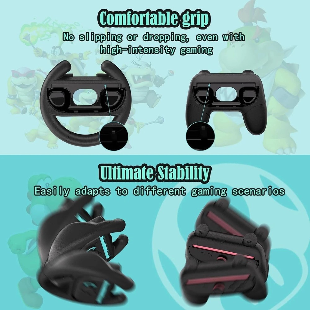 Joy-Con Grip 4 Pack,Steering Wheels for Nintendo Switch 2 Controller,Ergonomic,f
