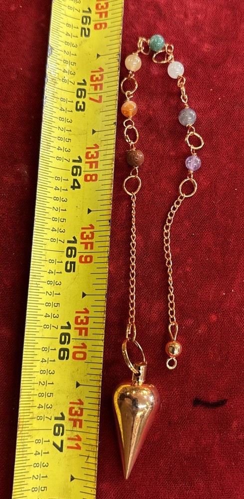 Copper pendulum with  Chakra Chain