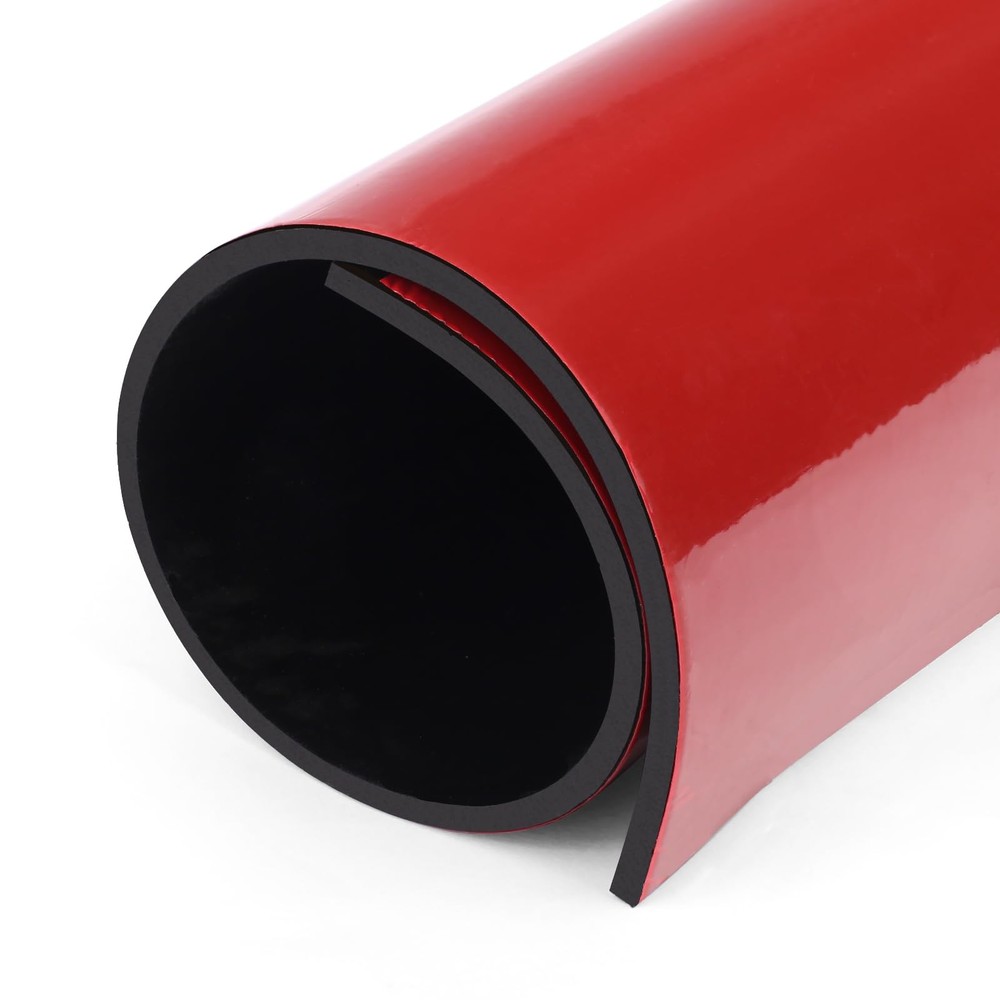 Adhesive Solid Rubber Sheets 12" Wide x 1/8" Thick x 11" Long Self Stick Blac