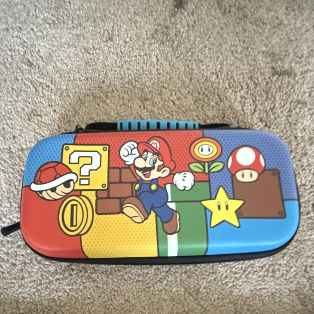 Nintendo Switch Console Bundle w/ Mario Party, Super Mario, Minecraft, Case