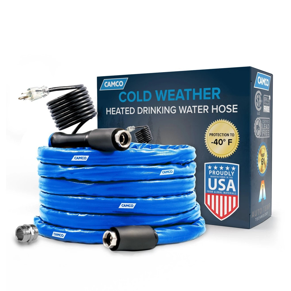 Camco Heated Drinking Water Hose 40? F 25 Foot 5/8" ID 22922