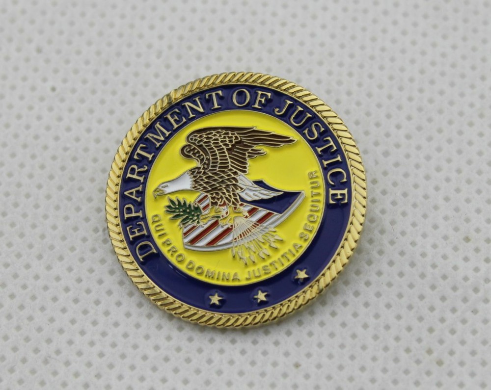 US DOJ lapel pin