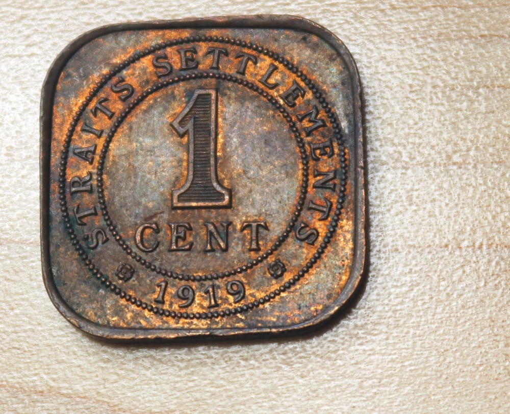 1919 Straits Settlements 1 Cent