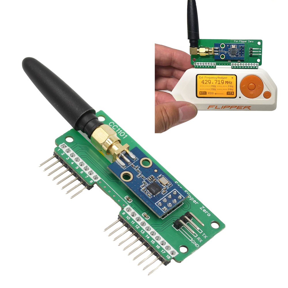 For Flipper CC1101 SubGhz External SubGhz Module Frequency Analyzer 433MHz
