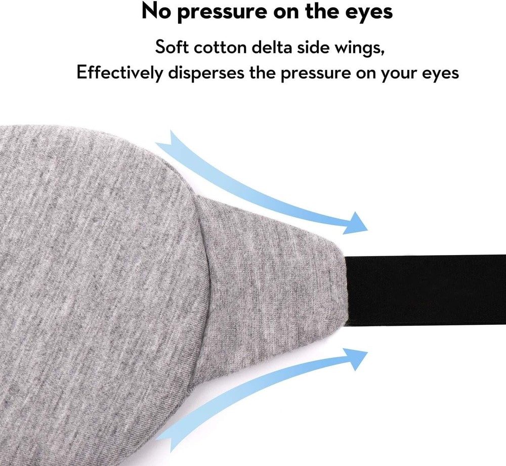 Sleep Mask-Eye Mask for Sleeping, Sleeping Blocking Out Light Black+gray