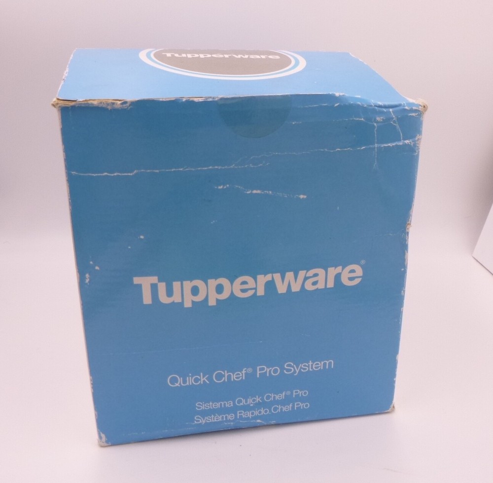 Tupperware Quick Chef Pro System Blue Manual Food Processor Chopper New