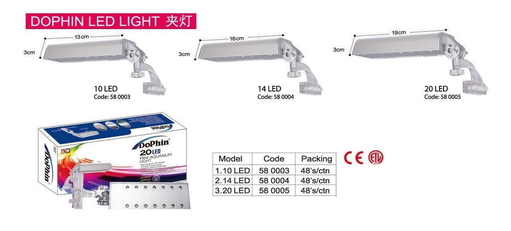 Dophin 20 LED Mini Aquarium Light