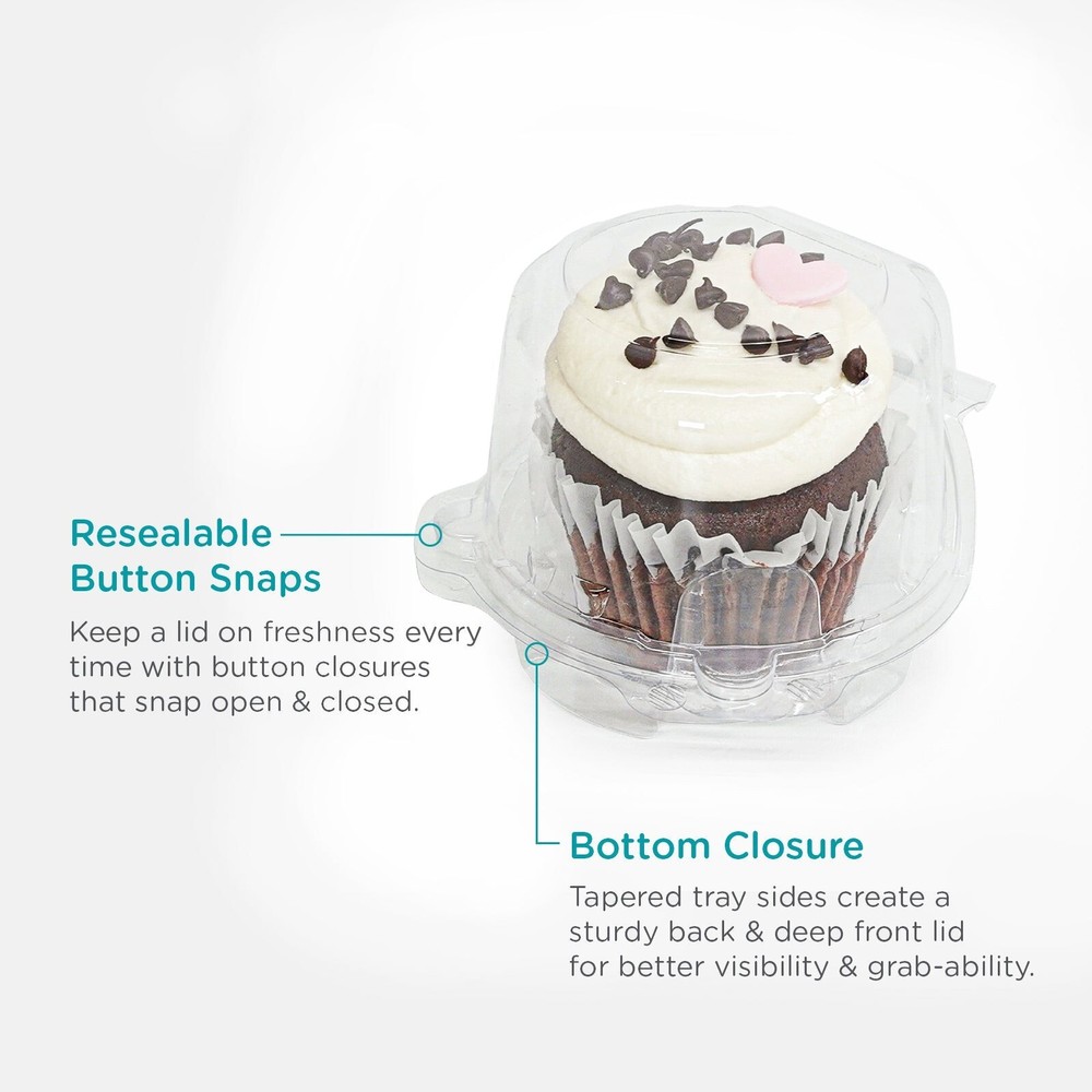 Good Natured Compostable Cupcake & Muffin Packaging 4-pack And Single