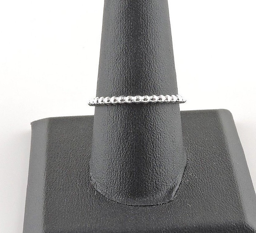Sterling Silver Textured Stackable Ring - Free Gift Packaging