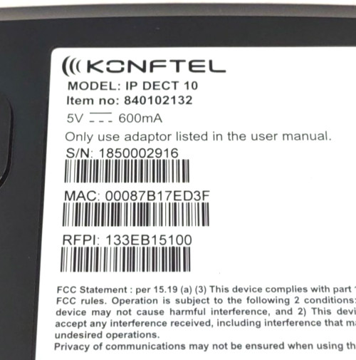 Konftel IP DECT 10 Base Station 840102132