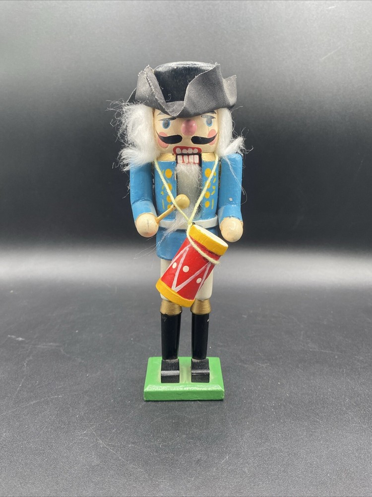 Christmas Little Drummer Boy Wooden Nutcracker 10” Missing Stick