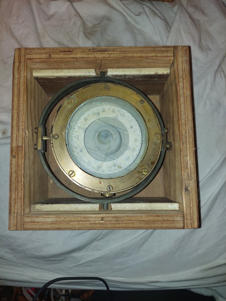 WWII Japanese Navy Boxed Boat Compass