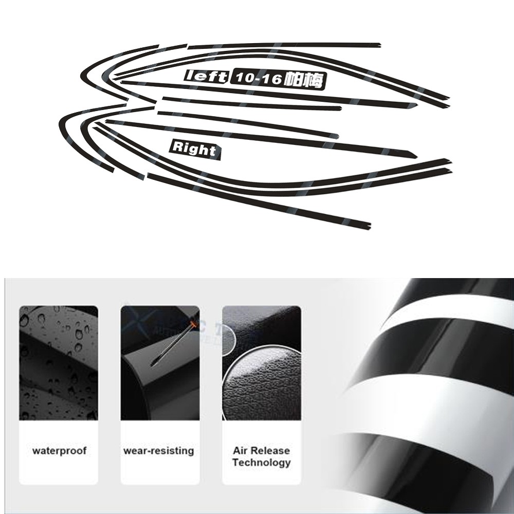 Glossy Black Chrome Delete Window Trims For Porsche Panamera 2010-2016