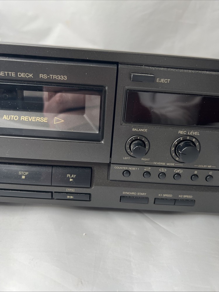 Technics RS‑TR333 Dual Cassette Deck – Clean – Untested – No Power Cord
