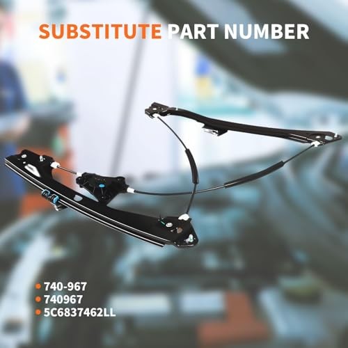 740-967 Front Passenger Side Window Regulator Compatible with Jetta 2011 Right