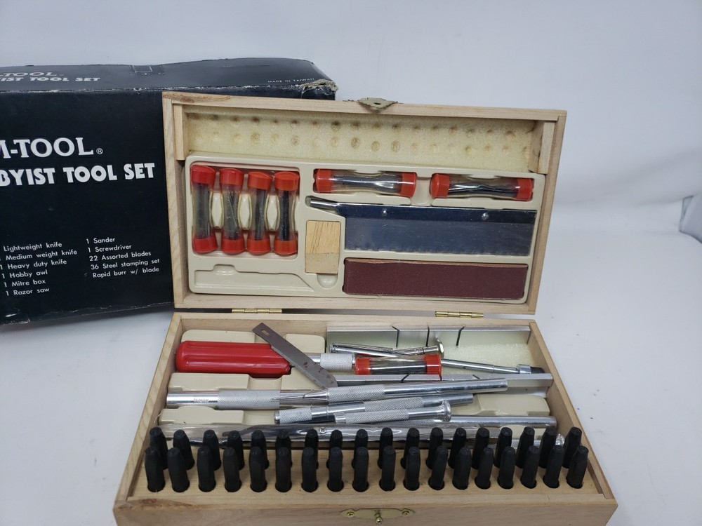 Vintage Ram-Tool Hobbyist Tool Set- Orgnl Packaging&Wood Box