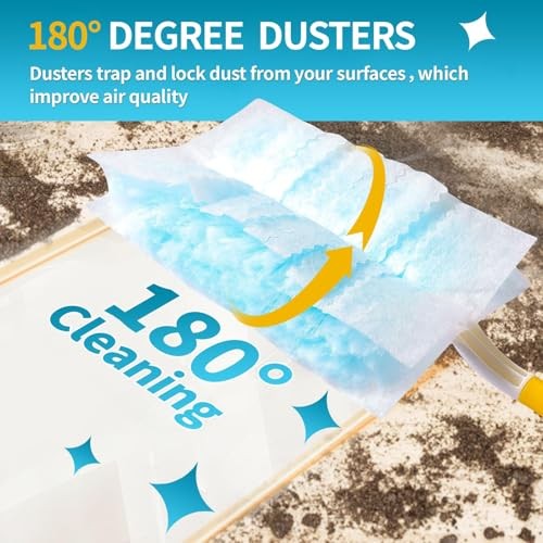 Disposable Microfiber Feather Duster Refills, Multi-Surface Duster 30